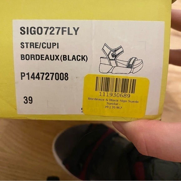 Fly London Sigo Sandals Sz 39 Bordeaux Red Open Toe Platform - Picture 9 of 9